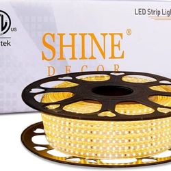 150Ft Shine Decor LED Strip Light 50FT 120VAC, Super Bright 6337 Lumens Dimmable,
IP65 Waterproof fo