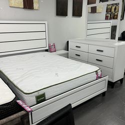 QUEEN BED DRESSER MIRROR WITH A FREE NIGHTSTAND AND FREE MATTRESS OFFER ENDS 05/31!!***