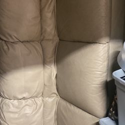 2 Peace Long And Short Beige Couch/ $200