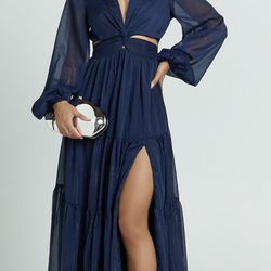 Navy Blue Maxi Dress