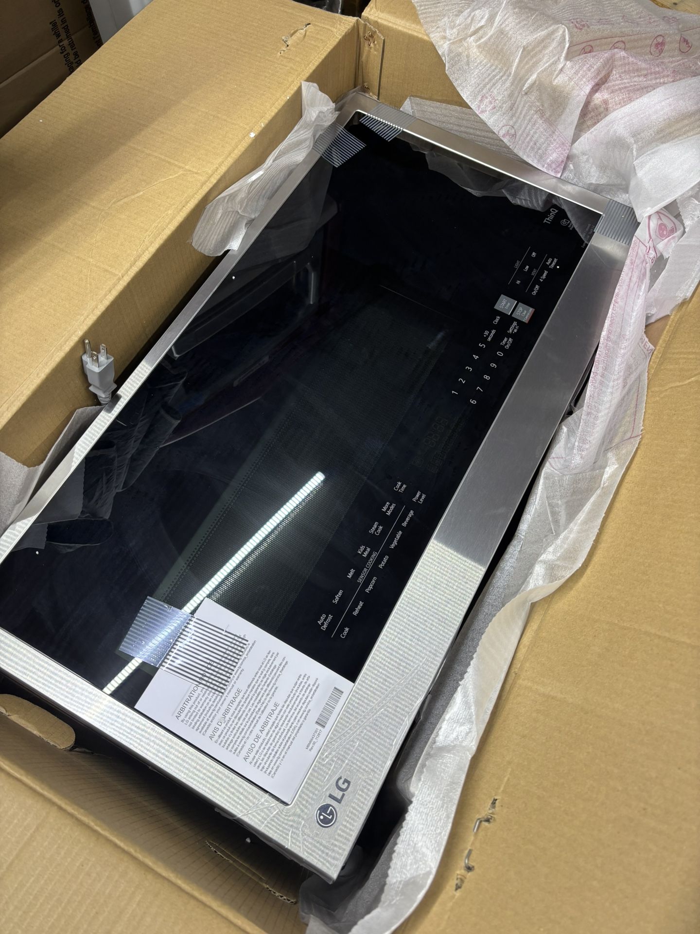 LG Smart 30 in. W 2 cu. ft. Over the Range Microwave with EasyClean 1,050-Watt in PrintProof Stainless Steel