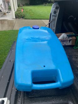 Large Blue Plastic Water Storage Tank