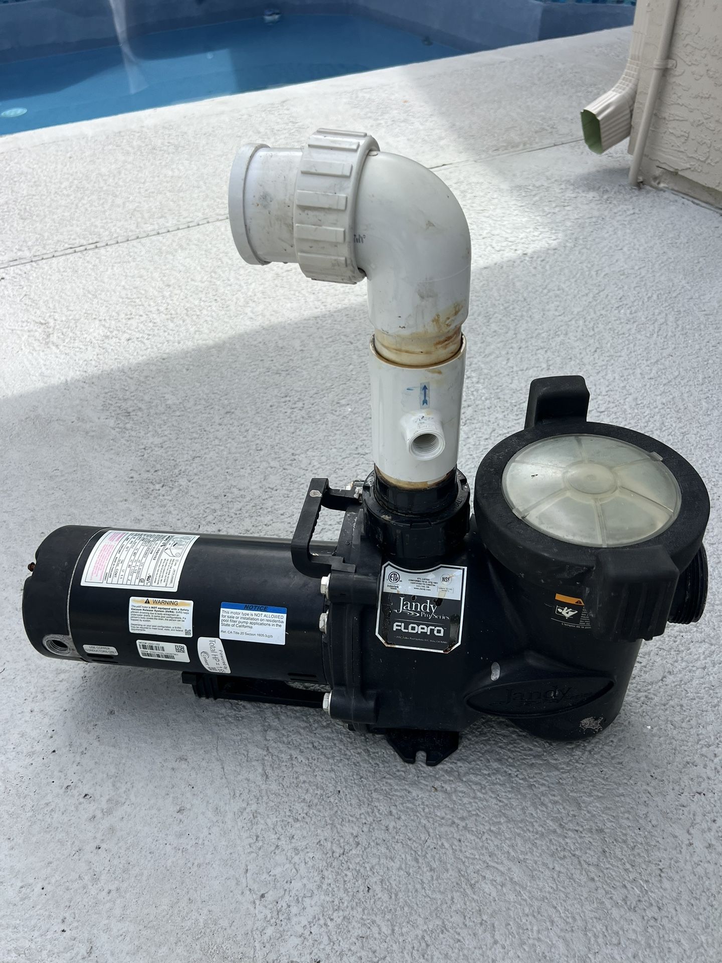 Jandy Pool Pump w/motor