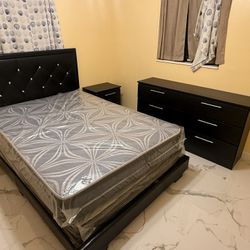 Full Size Bed Frames New In That Box With Mattress And 1 Nightstand And Dresser Free Delivery Free Installation