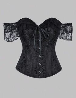 NEW Women's Vintage Palace Style Lace-Up Off Shoulder Backless Corset