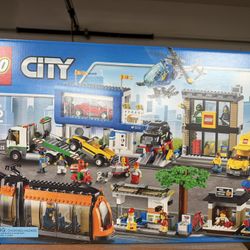 LEGO CITY City Square (60097) Train Helicopter Copter Tow Truck Car Store(New Sealed)