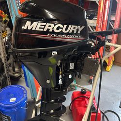 8 Hp Mercury Four Stroke Outboard Motor With One Hour Use