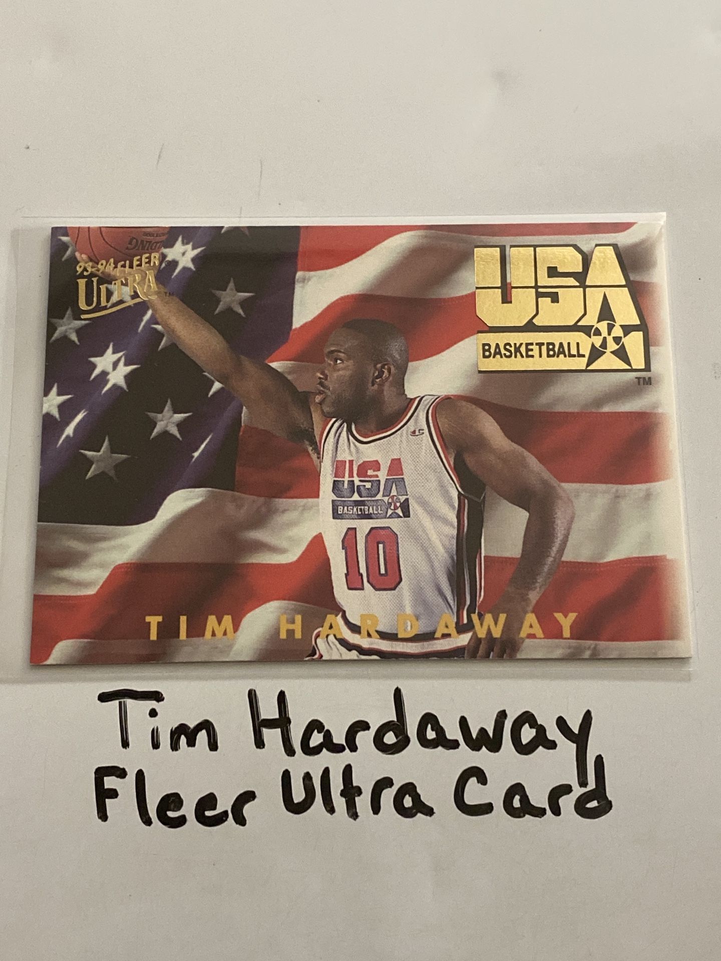 Tim Hardaway Golden State Warriors Hall of Fame Guard Fleer Card.