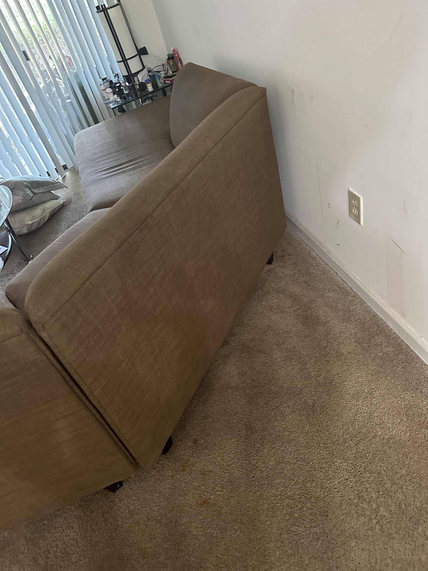Brown Color Sofa 3pieces