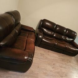 Leather Couch (both) Sell ASAP 