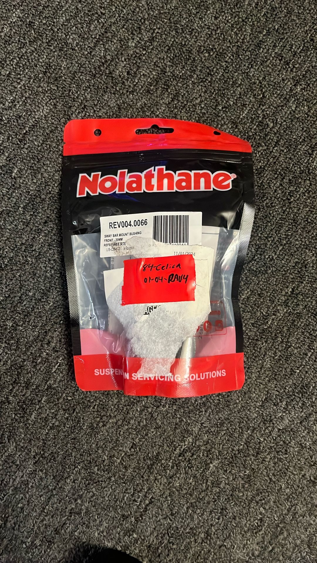 Nolathane- 20mm Swaybar mount bushing set- 94 Toyota Celica/01-04 Toyota RAV4