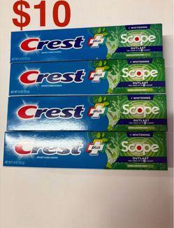 Crest Plus Scope Outlast Whitening Toothpaste 4-Pack