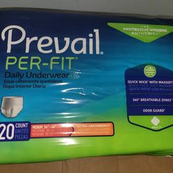 4 Packs 20 PREVAIL Pull-Ups Adult Size M