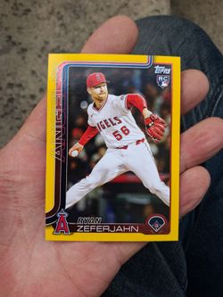 Rare 2025 Topps Update Ryan Zeferjahn #US324 Yellow Border Retail Exclusive Rookie Card. (Roughly 250 Copies per set)- LA Angels. Near Mint Condition