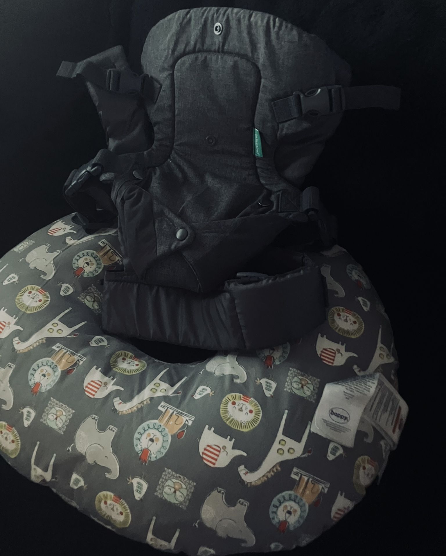 Baby Carrier & Boppy - Like New Perfect Condition