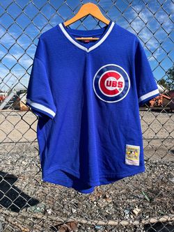 Mitchell & Ness Chicago Cubs Ryne Sandberg 1996 Cooperstown BP Jersey Sz XL tiny hole