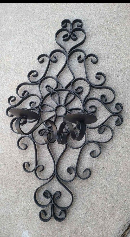 Antique Iron  Wall Candelabra  ( Large  ) 20"x 32" $40