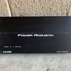 Power Acoustik Razor 2500 Watts Amplifier - $70 