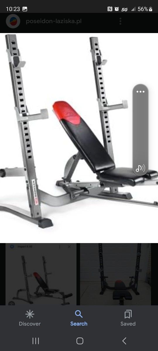 bowflex bench press n weights