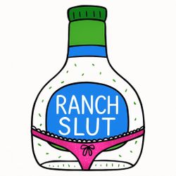 Ranch Slut funny Sticker Dip Sauce Decal Construction hat Tool Box