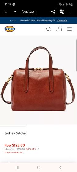 FOSSIL Sydney Satchel purse handbag LIKE NEW