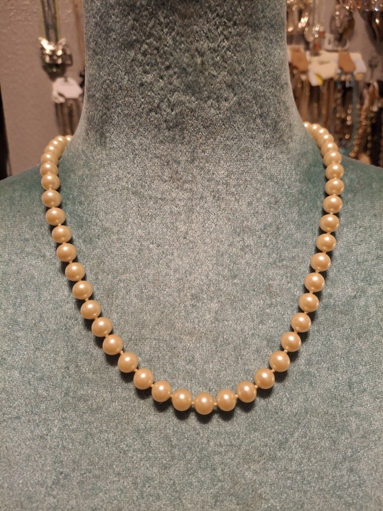 Sterling Pearl Beaded Necklace