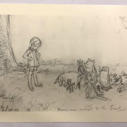 Winnie the Pooh Sketch Print "Eeyore was nudged to the front" REFLEX MARKETING