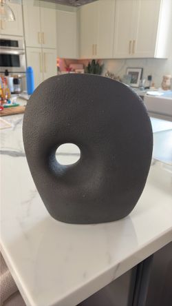 Crate and barrel black vase.