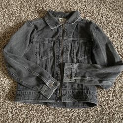 Black Jean Jacket Washed Style 