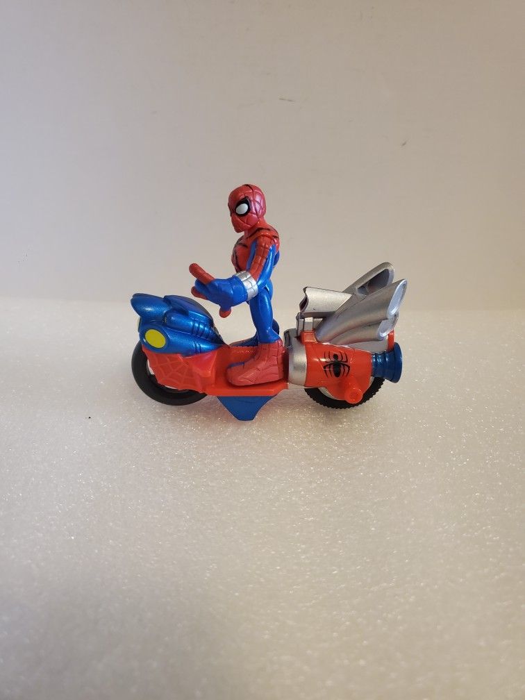 Hasbro Imaginext Marvel Super Hero Spider-Man Motorcycle Bike & Spiderman