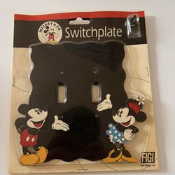 Vintage 1998 Walt Disney Company Mickey & Minnie Mouse Double Switch Plate