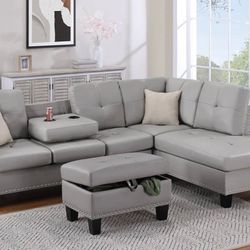 Sectional Sofa With Ottoman Storage 