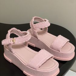 25Ss spring and summer new Louis vuiteeon LV MAYA FLATFORM sandals waterproof platform thick-soled sandals