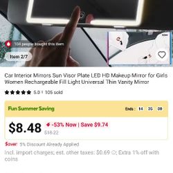 New Light Up Car Mirror 