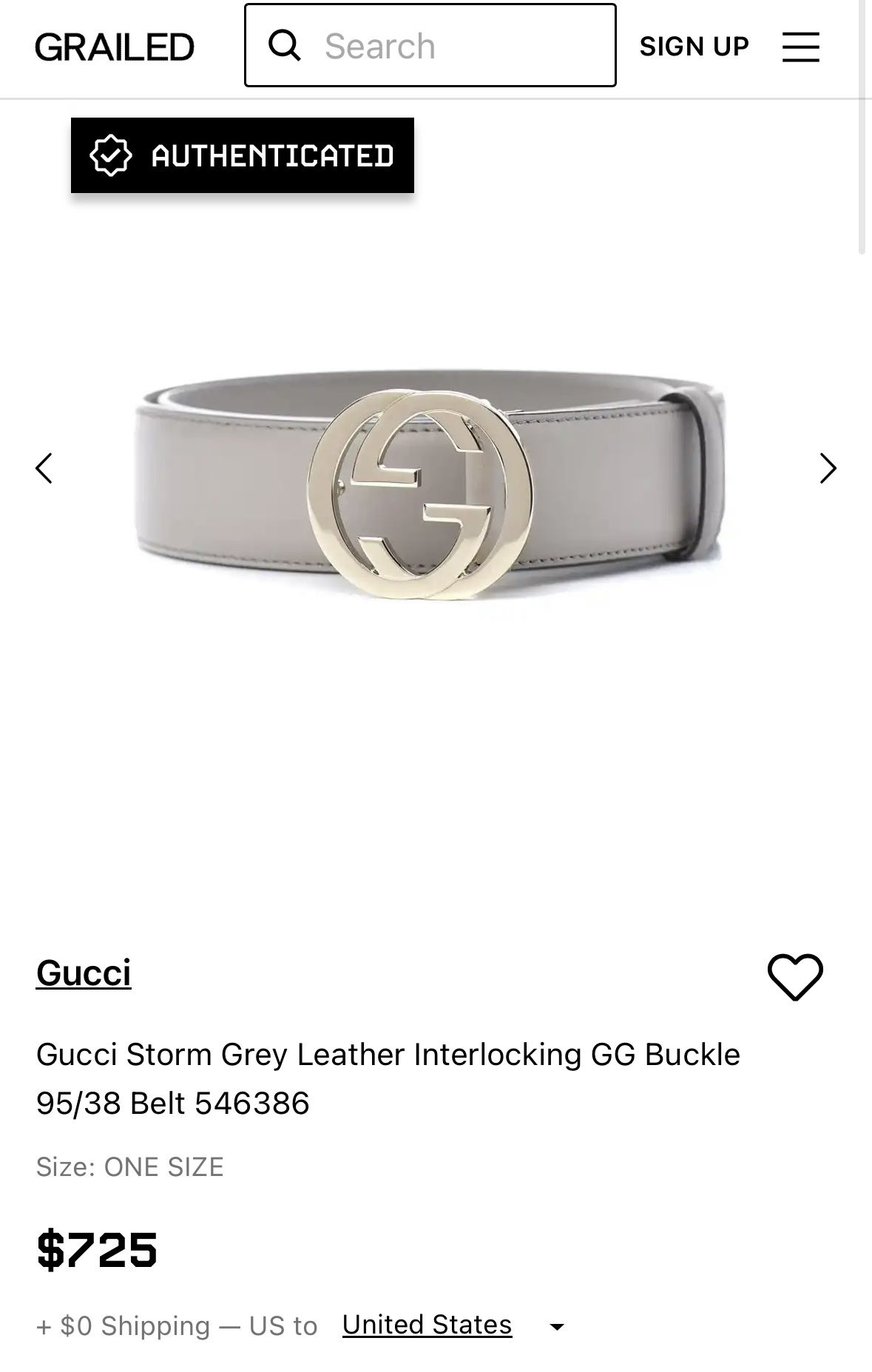 GUCCI Interlocking G Buckle Leather Belt Pink Size 95/38