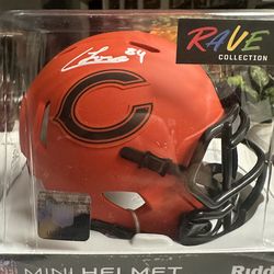 Colston Loveland Signed Chicago Bears Riddell Rave Speed Mini Helmet Beckett
