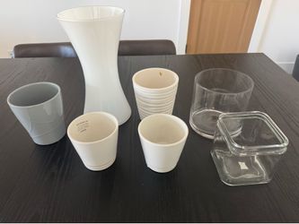 🪴 Modern Planters & Vases Bundle – Ceramic + Glass (Great for Decor or Plants)
