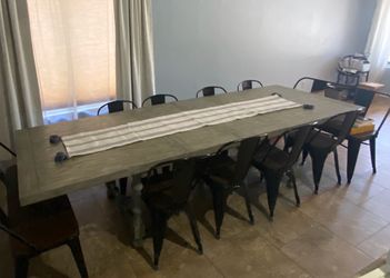 Dining table rustic craft perfect for large family