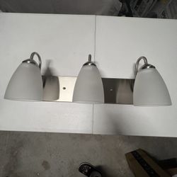 3 Bulb Brushed Nickel Vanity Light