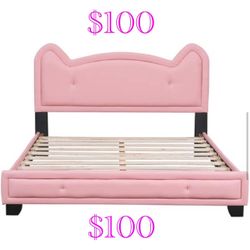 Full size Pink Girls Bed 