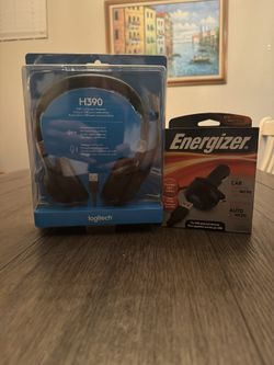  USB Computer Headset and USB Car Charger