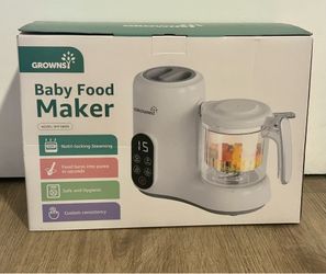 Grownsy Baby Food Maker, Steamer & Blender Baby Food Processor, White