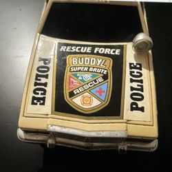 Vintage 1993 Buddy L Rescue Force Police Car with Voice Lights Sounds SuperBrute