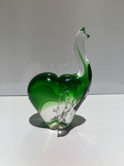 Hand Blown MURANO Glass Art Elephant Figurine 8½" Tall
