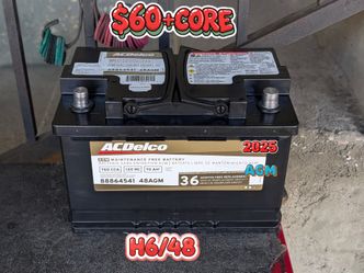AGM Car Battery Group Size 48/H6