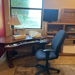 Sewing Machine And Desk