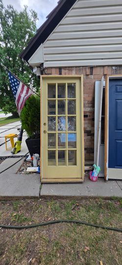 32x80 back door solid wood. Framed ready to.install.