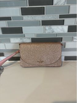 Kate spade small bag pink glittery good condition