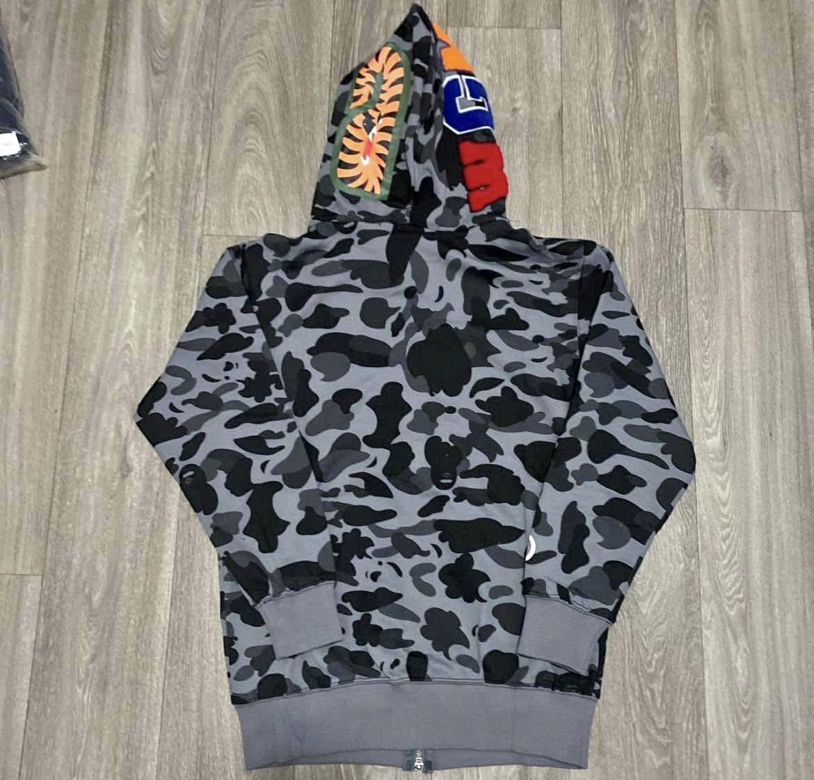 Black And Grey Bape Zip up 