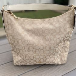 Coach large Signature Jacquard Hobo Bag 